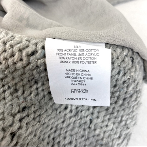 CAbi Square Stitch Grey Cardigan Sweater Size S - Picture 10 of 11